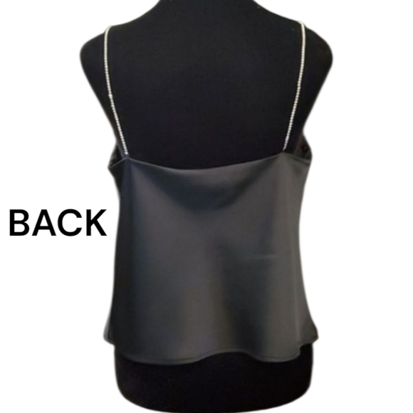 House Of Harlow Elegant Black Satin Cowl Neck Cami. Size Small. - Picture 3 of 6